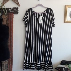 Foxxy Striped Plus Size Dress